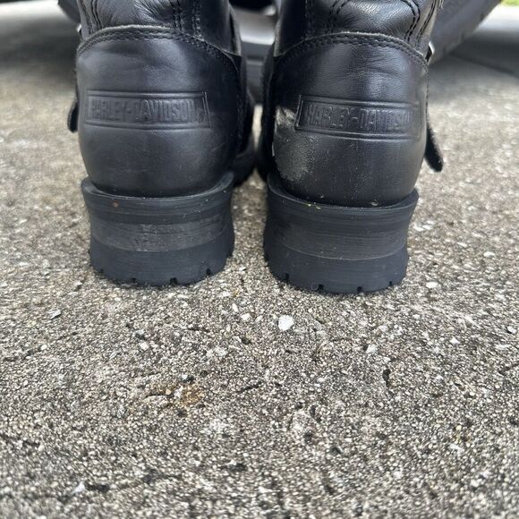 Harley Davidson Faded Glory Leather Moto Boots Womens 9 Lace Up Vintage 81024 - Picture 9 of 16